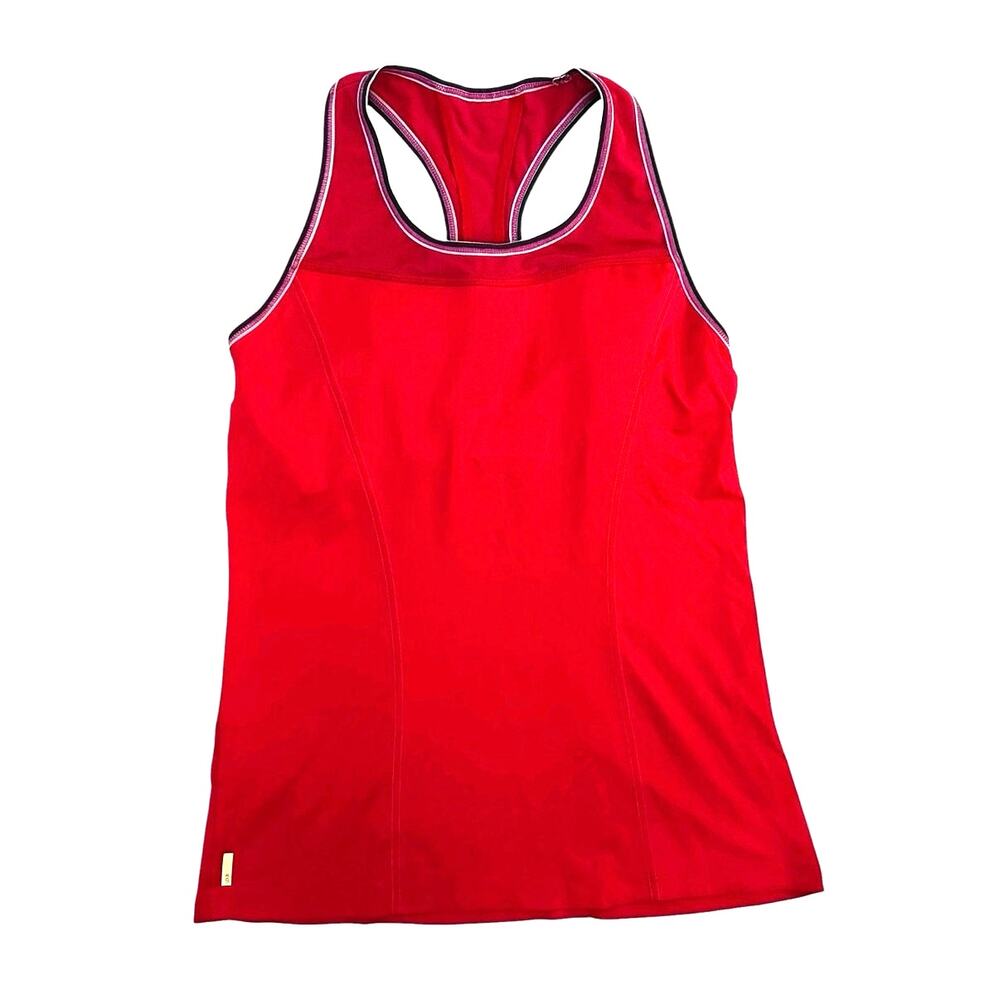 Lole Athletic Tank Top Women’s Medium Red Built In Bra Racerback Yoga Workout